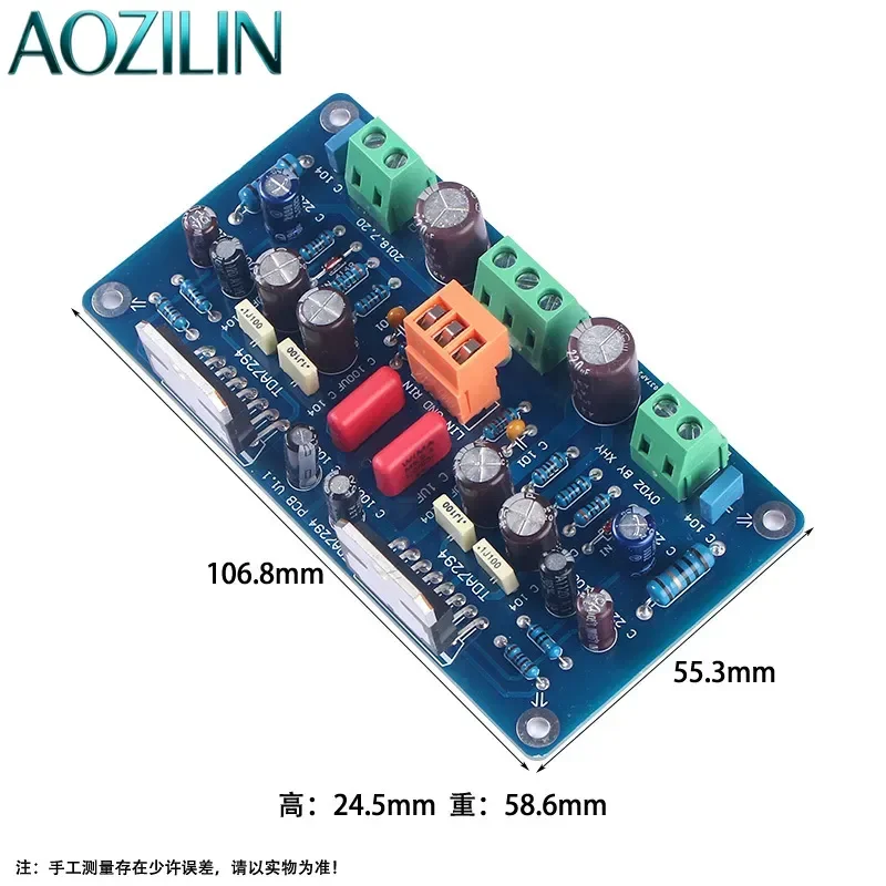 AOZILIN For TDA7294 High Fidelity Amplifier Board Dual Channel Stereo Audio Amp 70W Low Noise Low Distortion DIY Kit