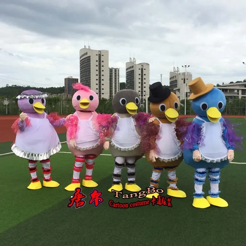 Christmas Duck Mascot Costume Cute Cartoon Cosplay Custom Duck Cosplay Outfits Adult Size Mascotte Christmas Party Suits