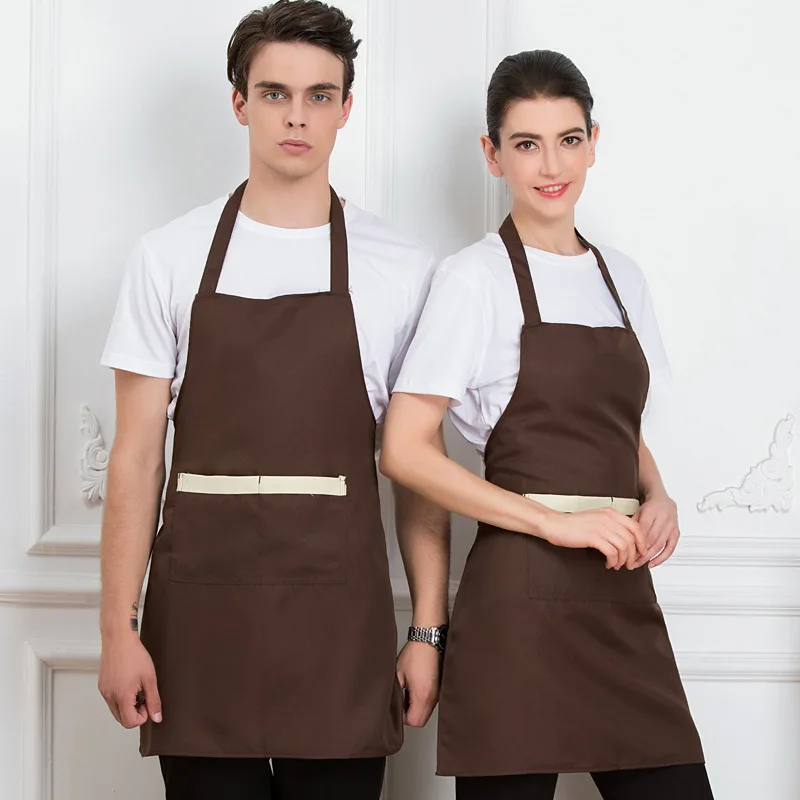 Novel Dingheng Korean Style Apron Custom Logo Printing Fruit Supermarket Cake Milk Tea Coffee Shop Kitchen Overalls