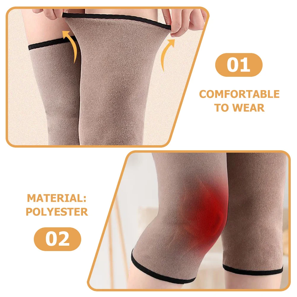 

1Pair Knee Protective Sleeve Hook Loop Design for Running Hiking Cycling Gym Outdoor Sports Gifts for Women Knee Braces