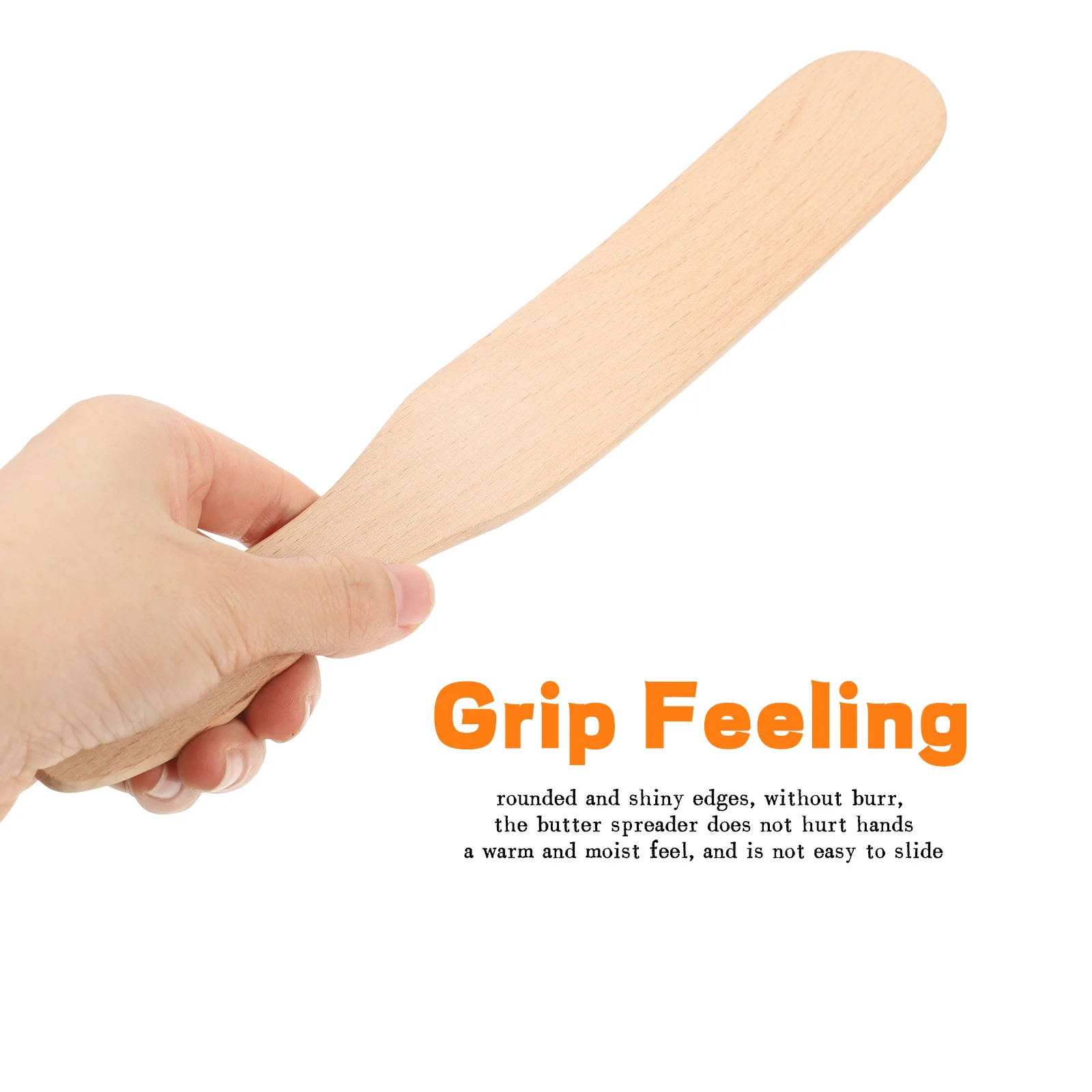 

2pcs Wooden Jam Scraper Butter Spreader Cheese Spatula Honey Spreader For Baking Kitchen Home Portable Bakery Tools