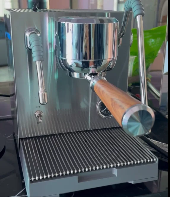 CAFOVO E120-58 58MM Bottomless Portafilter 304 Stainless Steel Walnut Handle 300g Only Applicable to CAFOVO E120 Coffee Machine image 4