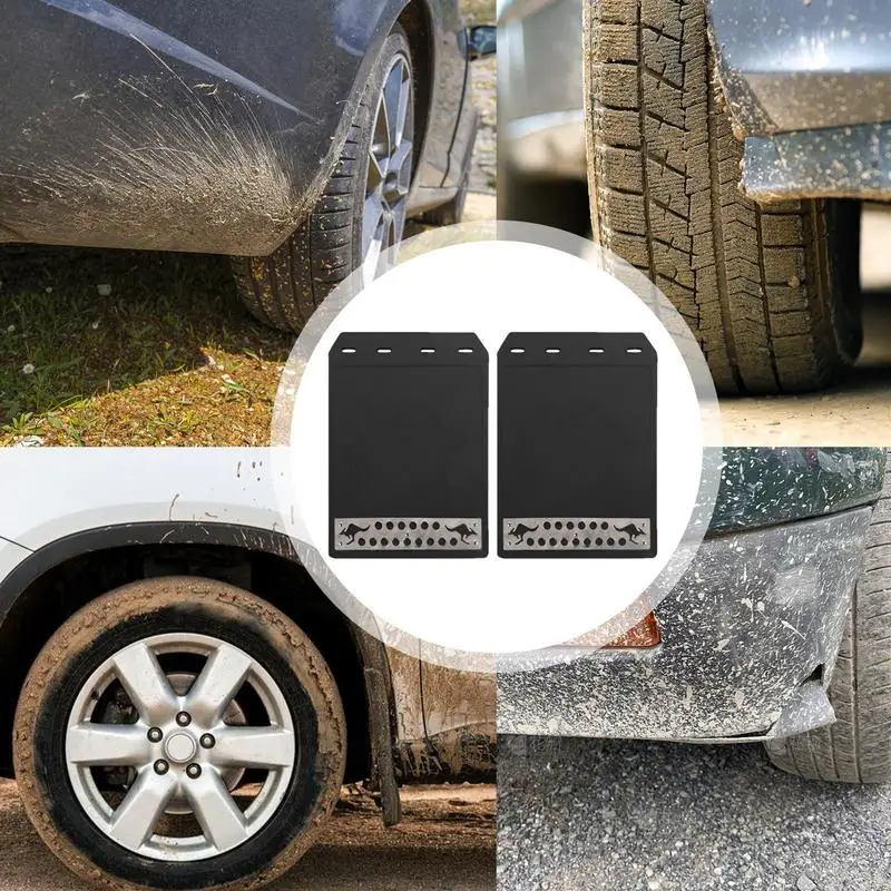 Pieces Truck Mud Flaps Heat-Resistant Car Splash Guards Trucks Mud Guards Trailer Splash Guard Universall Black Mudflaps Guards