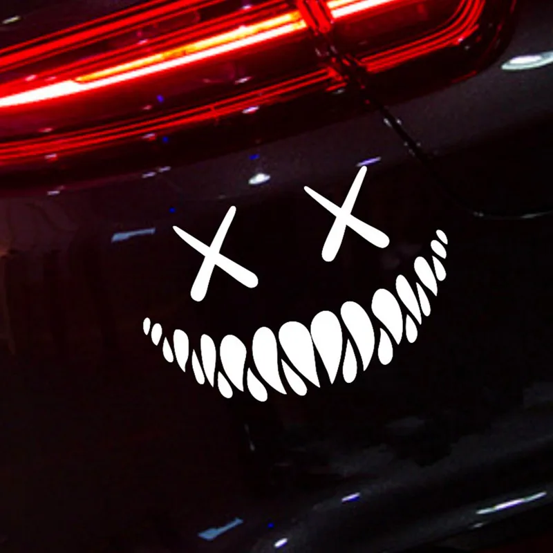 

Demon Smiling Face Car Motorcycle Sticker Rear Windshield Personalized Body Styling Decoration Window Sticker Vinyl Waterproo