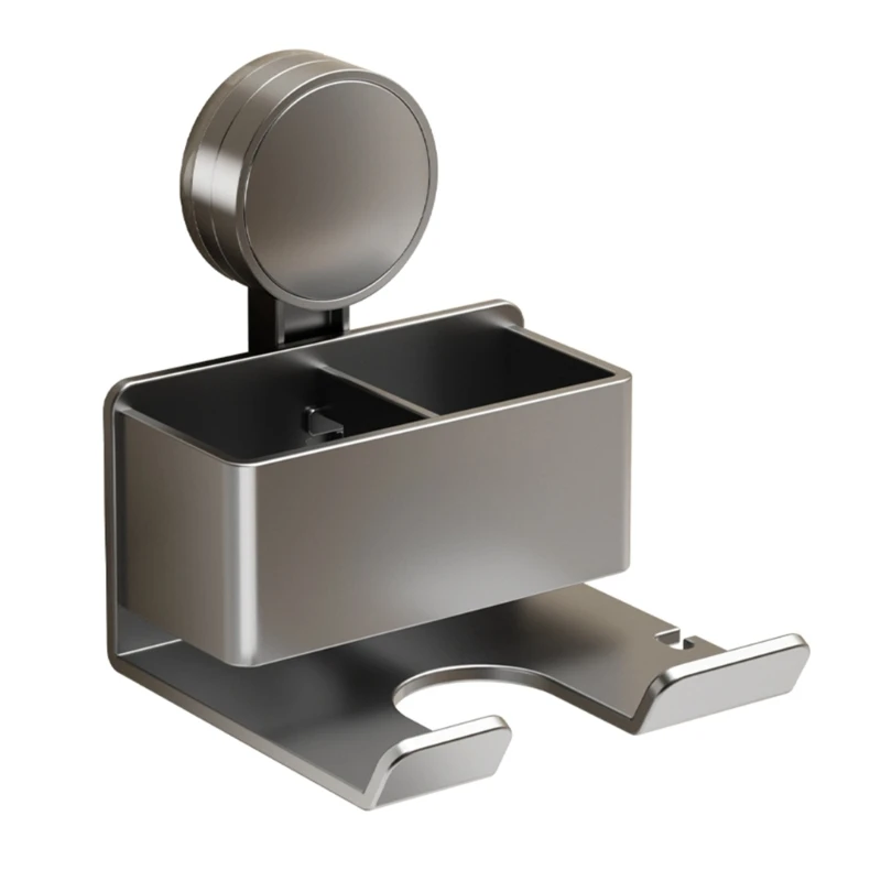 Wall Mounted Blow Dryer Holder Storage Rack Suction Cup Hair Blow Dryer Holder Dropship