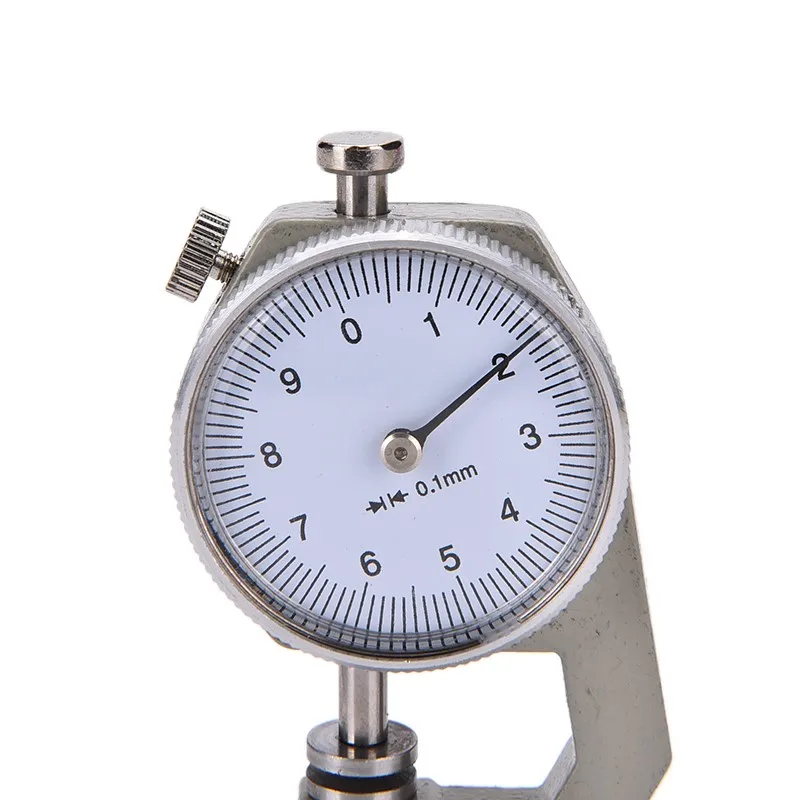 Leather Thickness Gauge Measuring Tools 0-10mm/0.1mm Dial Paper Meter Tester For Hollow Pipe Or Circular Tube Caliper Aluminum