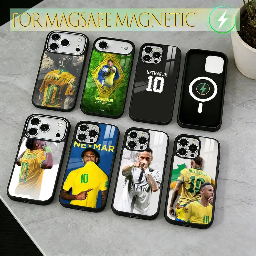 

Neymar No.10 Football Theme Phone Case For iPhone17,16,15,14,13,12,11 Plus,Pro Magnetic with Magsafe Wireless Charging