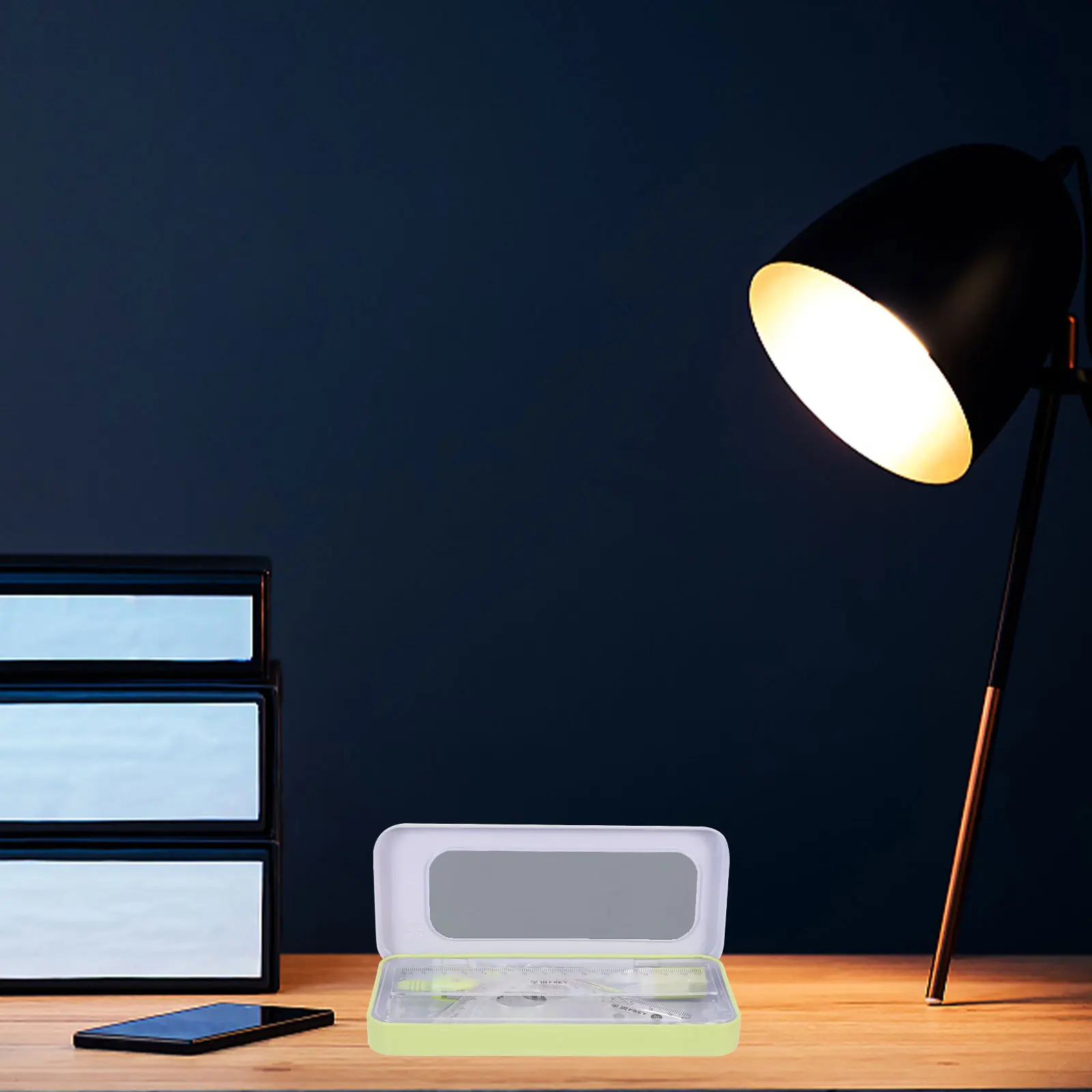 1 set 1 Set Geometry Drawing Tool Kit School Measuring Ruler Compass Protractor s Students Office Engineering Drafting Tools