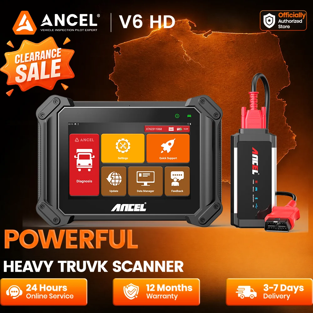Outil de diagnostic pour camions poids lourds, plus de 40 fonctions de réinitialisation, régénération DPF, codage ECU bidirectionnel, scanner OBD2 diesel complet