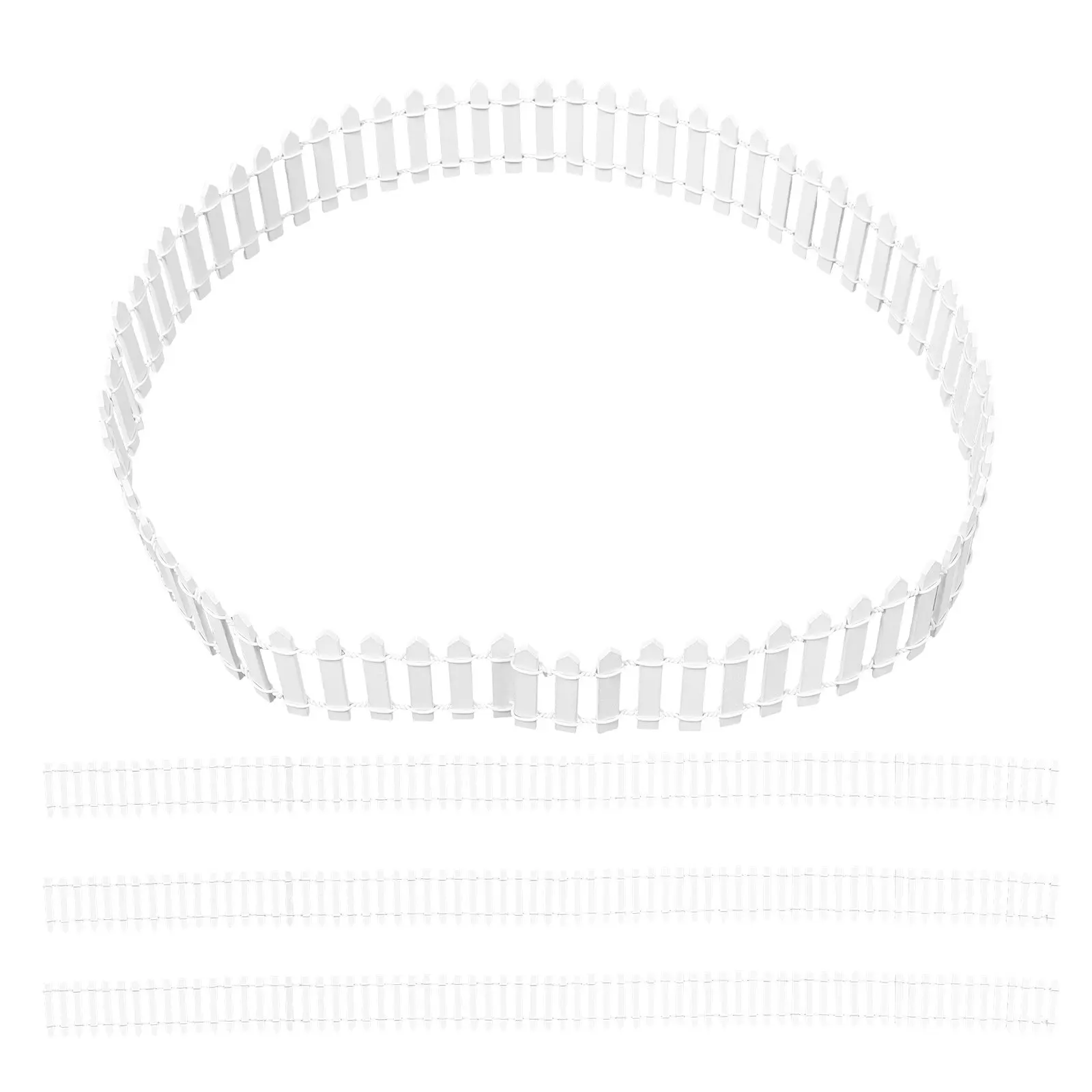 4 Pcs Garden Fence White Fairy Flower Pot Decoration Border Fencing Decorative Accessories Decorations Outdoor Mini