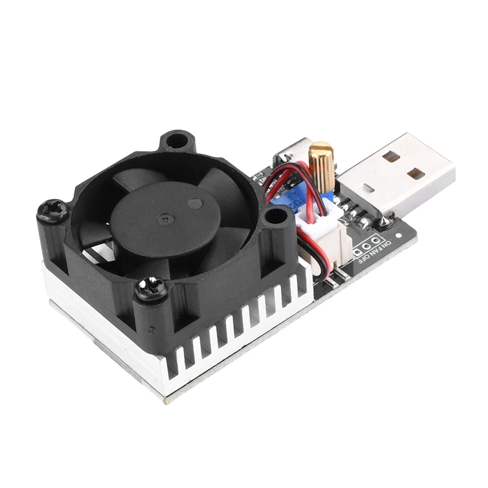 Y06A DC 3.7-20V 3A 25W Tester di carico Modulo resistore di prova elettronico Interfaccia USB e tipo C Corrente costante regolabile