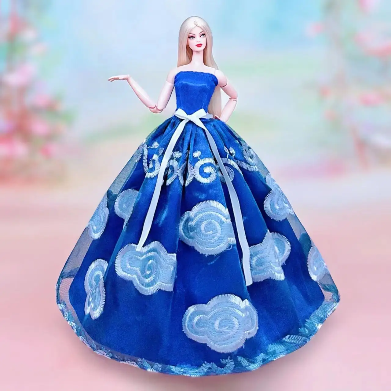 Robe De Soirée/mariée Pour Poupée Américaine 29,2 Cm – BJD 1/6 – Avec Châle – 1 Pièce