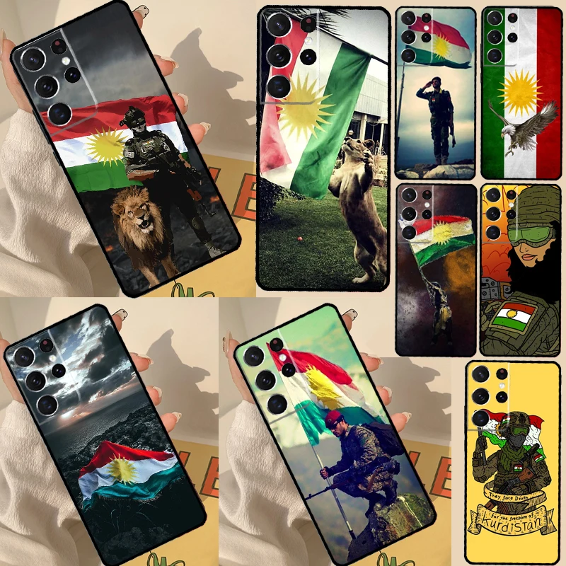 Kurdistan Flag Case For Samsung Galaxy S23 S22 Ultra S20 FE S8 S9 S10 Plus Note 10 20 S21 Ultra Back Cover