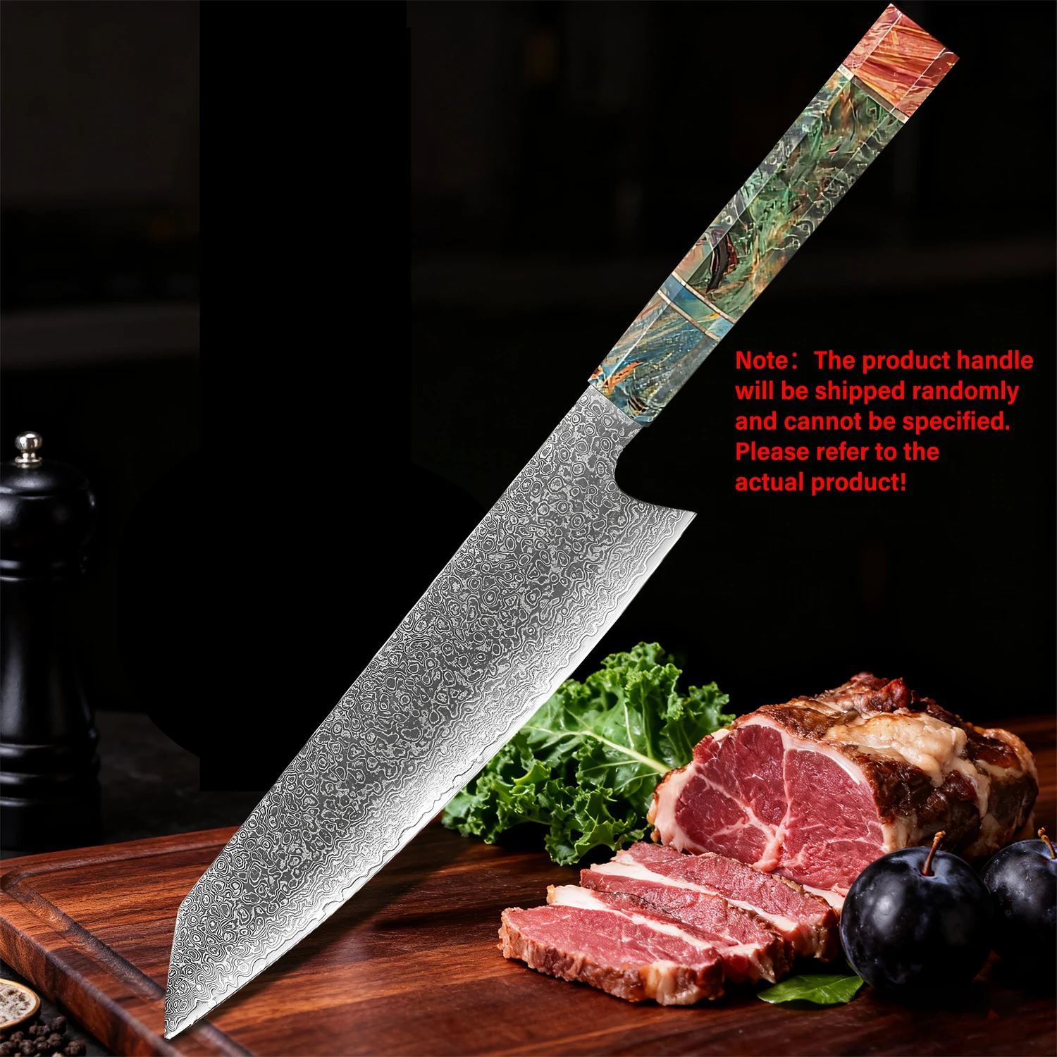 

High Quality 67-Layers Damascus Steel Kiritsuke Knife Cleaver Knife Kitchen Knife Meat Fruit Knife Chef Knife Cooking Tools
