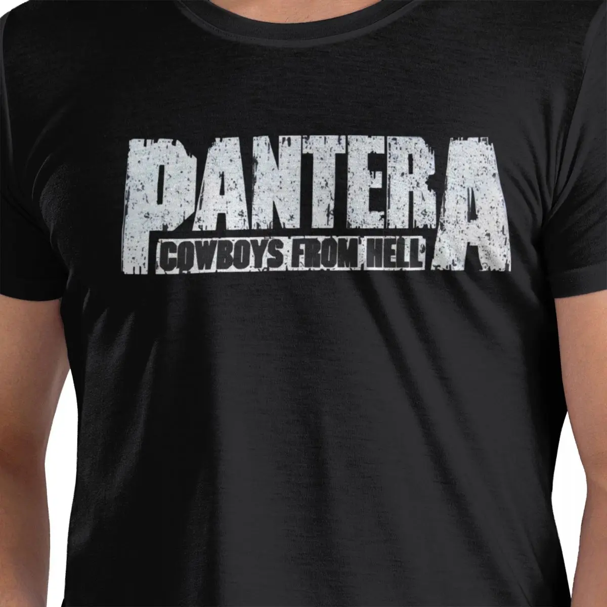 Men Women\'s T Shirt White Logo Music Band T-Shirts Harajuku Pantera Beach Tee Shirt Streetwear Casual Cotton Clothes Gift