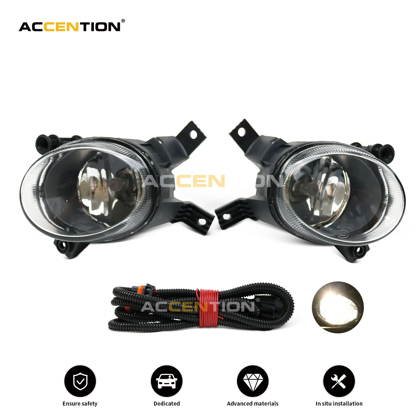 Car Halogen Light For Audi A3 2008 2009 2010 2011 2012 2013 Car-styling New Front Halogen Fog Lamp Fog Light With Bulbs Wire