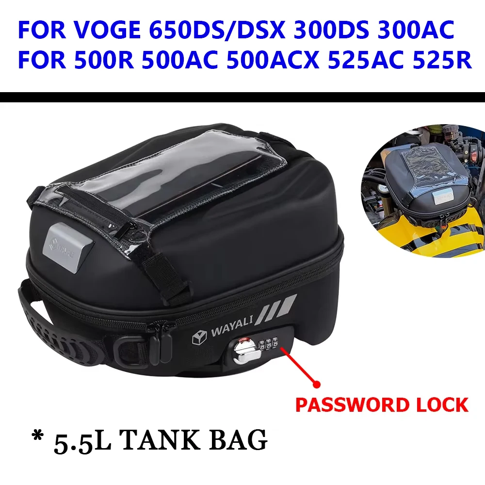 

Tank Bag For Loncin VOGE 500AC 300DS 300 DS 650 DSX 350 AC 500 ACX 525 R Motorcycle Accessories Luggage Tanklock Racing Backpack