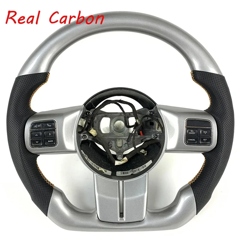 

Руль из премиального серебристого карбона для Jeep Wrangler Grand Cherokee 2010-2017