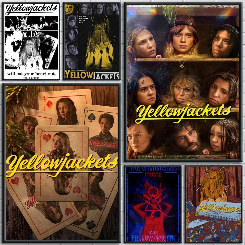 Horror Series Y-Yellowjackets Painting Calligraphy Wall Art Canvas Poster Premium Home Decor Print for Living Room Bedroom