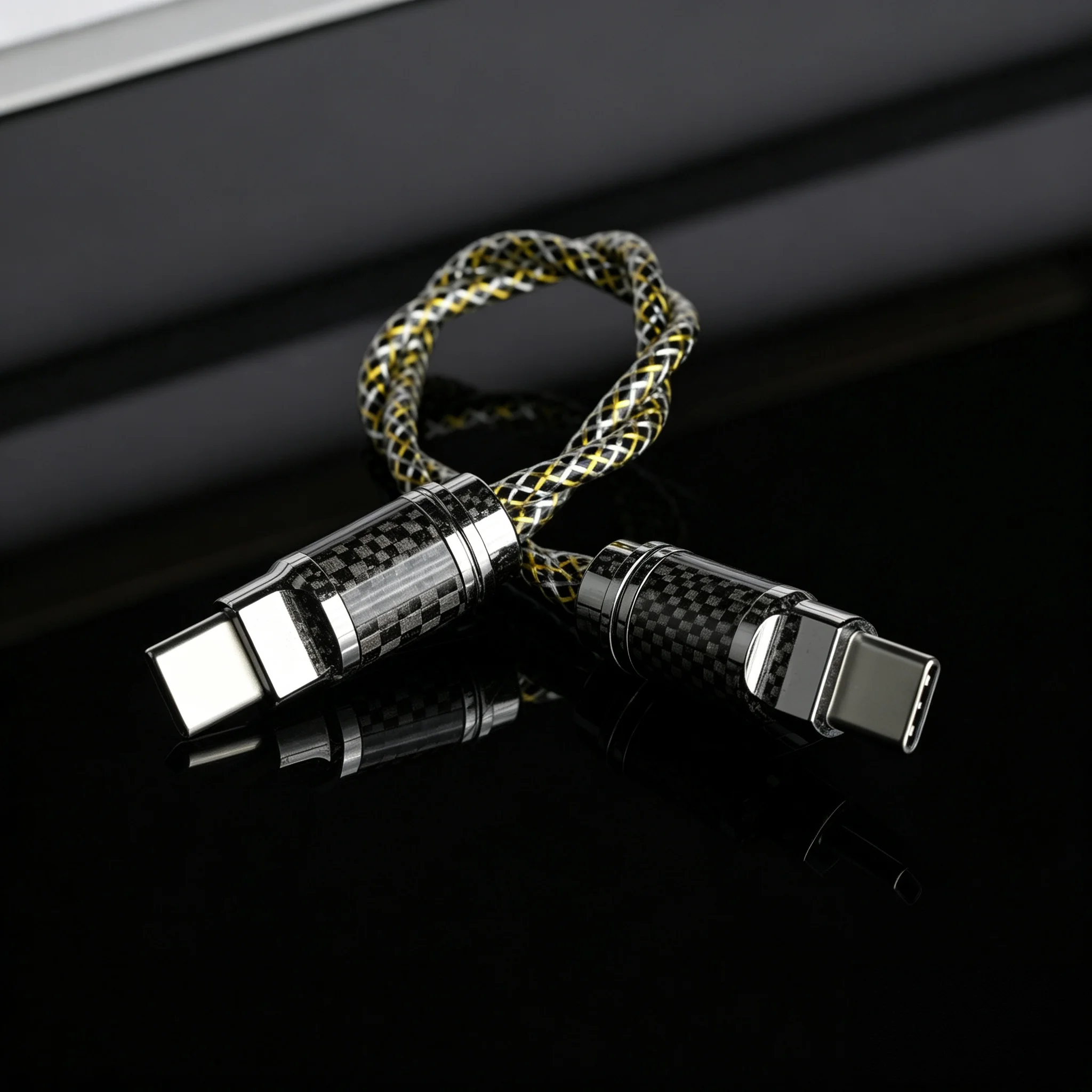 XINHS 7N OCC Gold Silver Plated Type C to Type C HIFI Audio Cable OTG USB-C Digital Interconnect Cable for DAC Amp - view 6