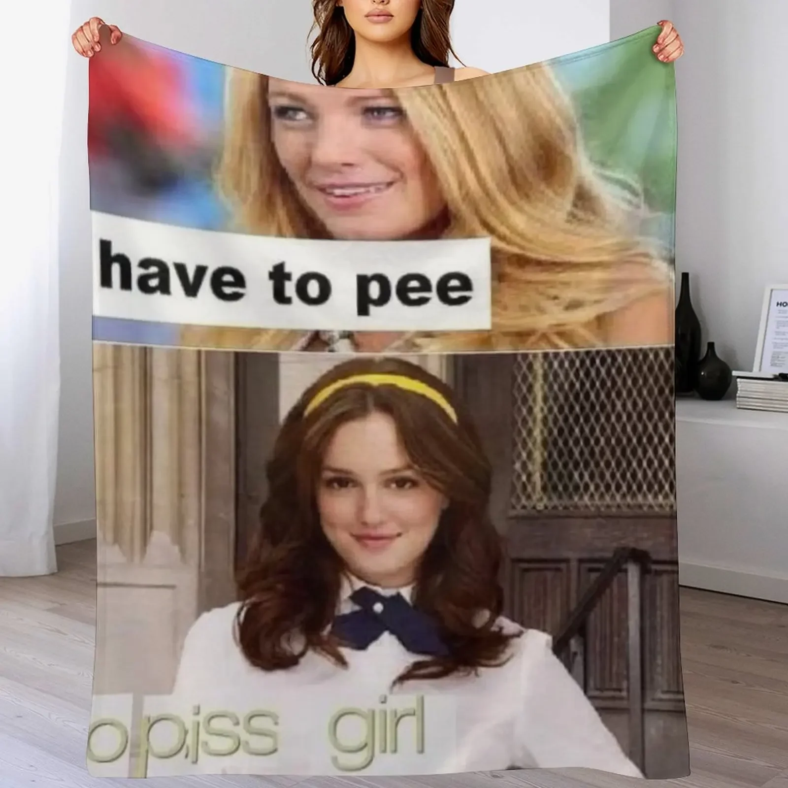 يجب أن أتبول الذهاب شخ فتاة رمي بطانية أنعم هدايا عيد الميلاد المعزي البطانيات القطيفة