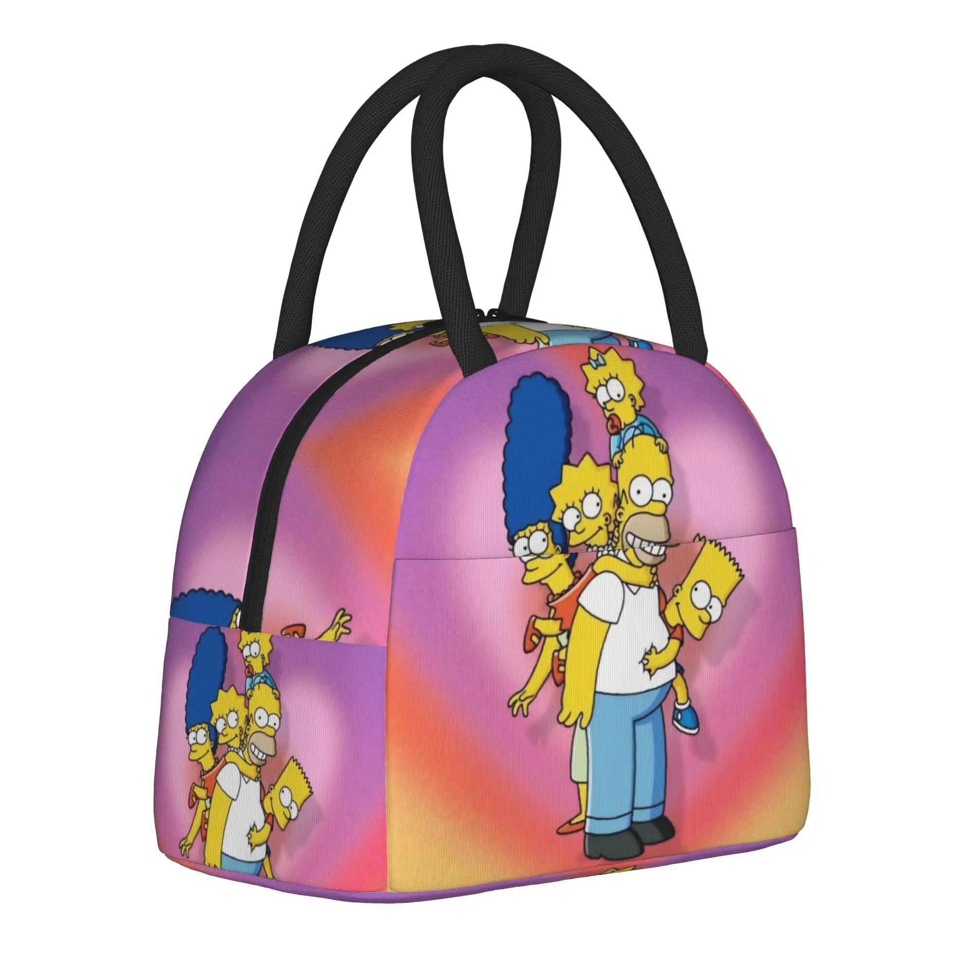 Anime Simpsonseds Cartoon Product Insulated Lunch Bag For Picnic  Food Container Portable Thermal Cooler Lunch Boxes