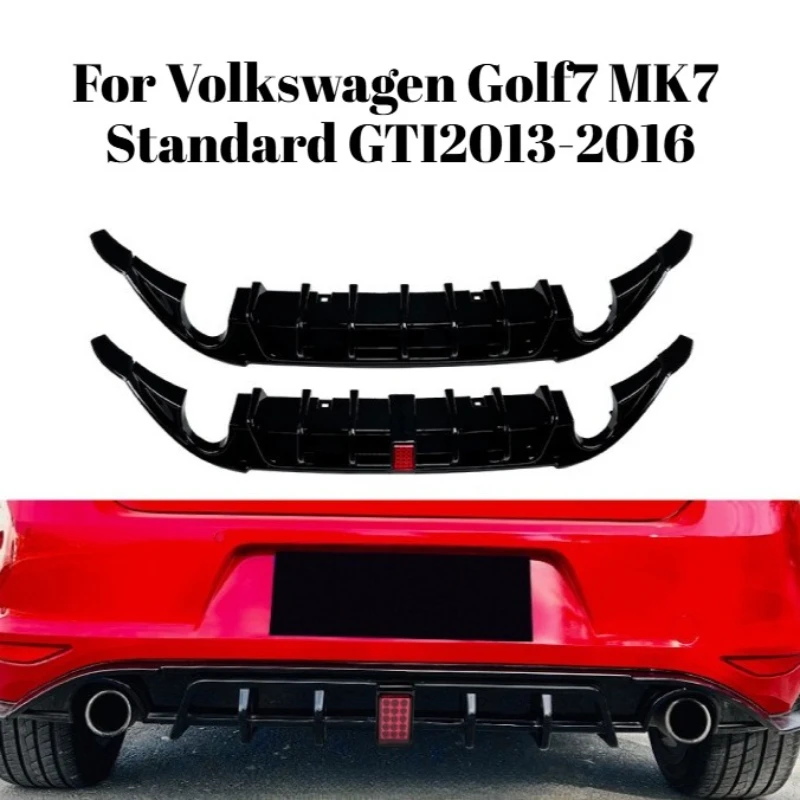 For Volkswagen Golf7 MK7 Standard GTI 2013-2016 Rear Diffuser With Light Modified Rear Bumper Lip Car Exterior Accessories