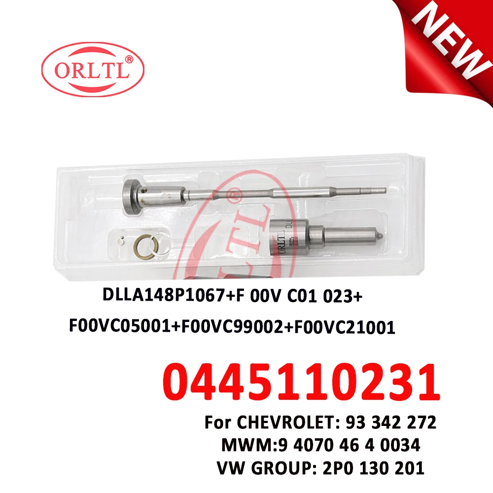 ORLTL 0445110231 0445110081 0445110336 Diesel Injector 0 445 110 231 Kits Nozzle DLLA148P1067 0 433 171 693 Valve F00VC01023