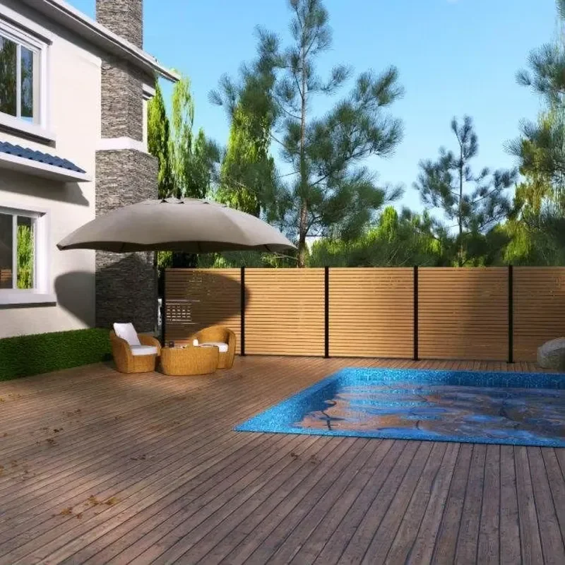 Heavy Aluminum Pool Fencing System Outdoor Secure Enclosure For Child And Pet Safety Weather Proof Structure