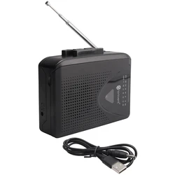 Przenośny kaseta magnetofonowa odtwarzacz wbudowany głośnik AM/FM Radio z 3.5Mm Eeadphone Jack Stereo odtwarzacz muzyczny trwałe