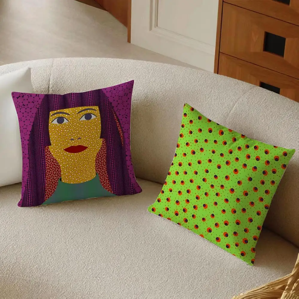 Avant-Garde Artistic Iconic YAYOI KUSAMA Cushion Cover Sofa Home Decor Living Room Accessory Holiday House Cushion Shell