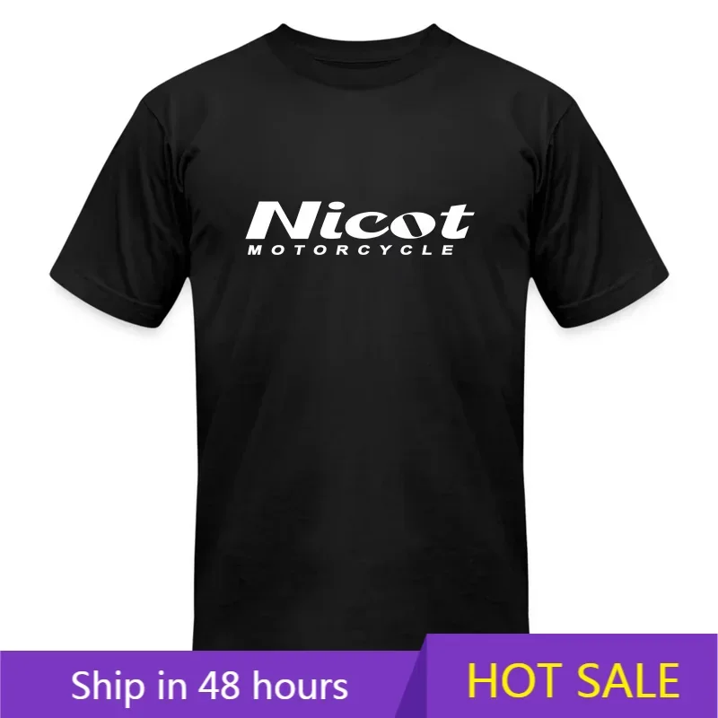 

2025 Men T Shirt Casual Nicots Logo T-shirt Graphic Summer Short Sleeves 100% Cotton S-3XL