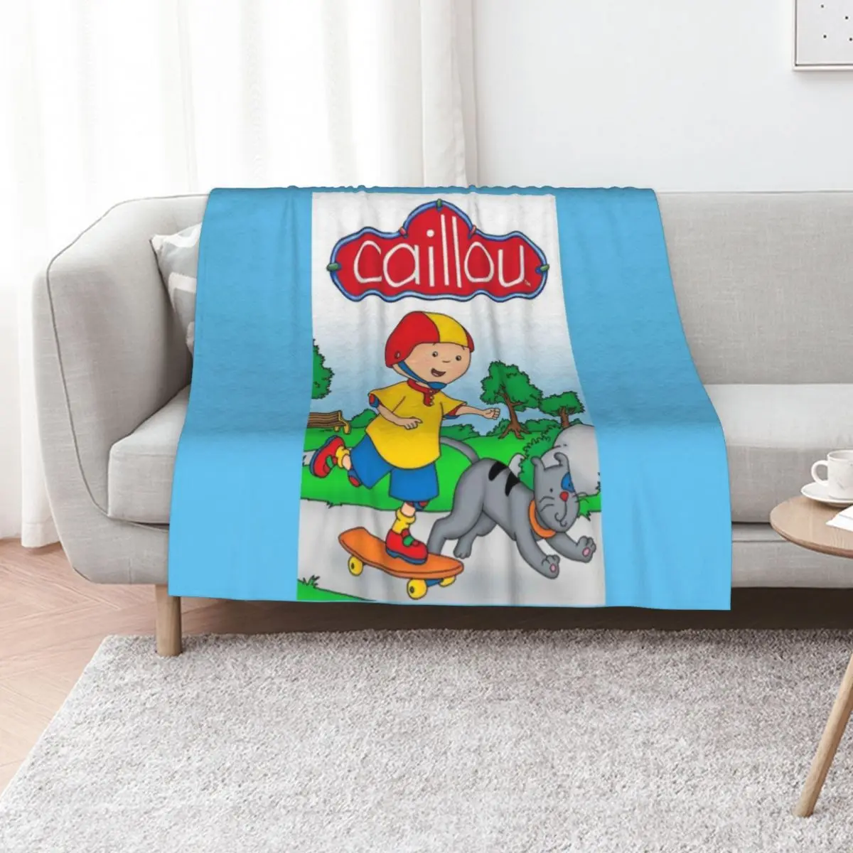 Cobertor Caillou, cobertor aconchegante para sofá, para assistir à TV e dormir