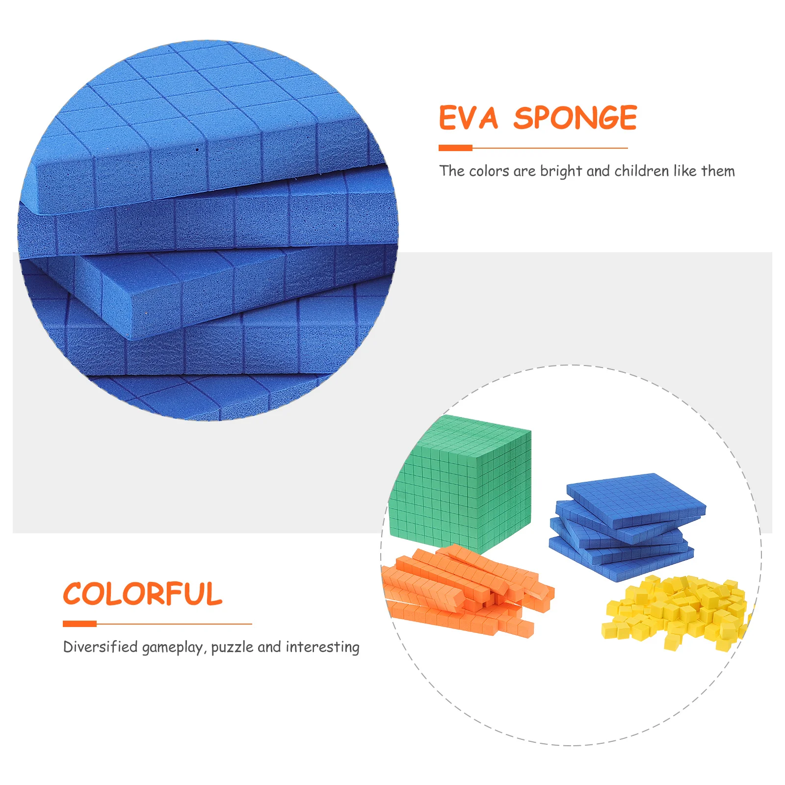 Demonstration Box Toy Kids Plaything for Children Base Early Education Eva Learning Toddler Math Counting Cube