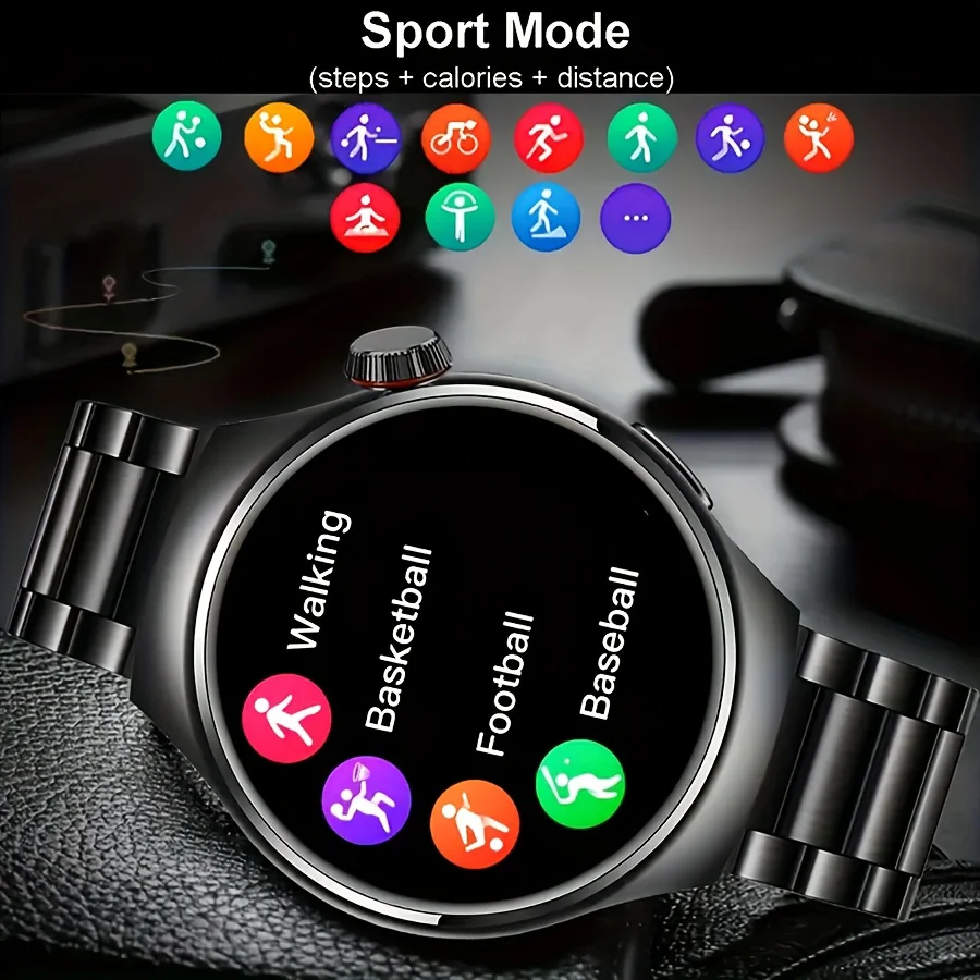 2025 New Watch 4 GT Series Smart Watch Men AMOLED Screen Heart Rate Health Monitoring Bluetooth Call Business Smartwatch Man