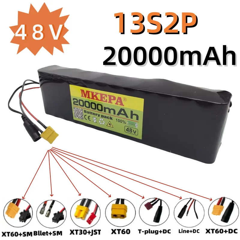 13S2P 48V Electric Scooter Battery Pack lpega18650 Lithium Ion Battery 1000w Electric Scooter E-bike Conversion Kit BMS