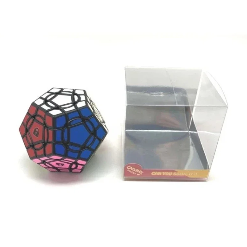 Calvin's Puzzle 3x3 Crazy Megaminx Cube Megaminx Advance III (8 Center-Locking) Black Body Magic Cube Children's Educational Toy