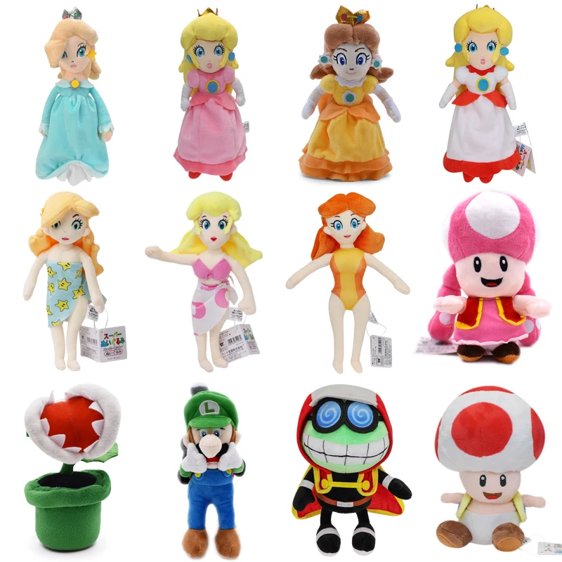 

12 Styles Mario Princess Peach Toadette Toad Daisy Rosalina Luigi Plush Toys Stuffed Animal Doll Birthday Christmas Gifts