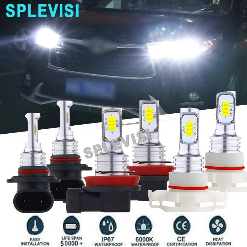 

LED Headlight Fog Light Hi Low Beam Bulb White car lights For Lexus RX350 2010-2015 Toyota Highlander 2014 2015 2016 2017 2018