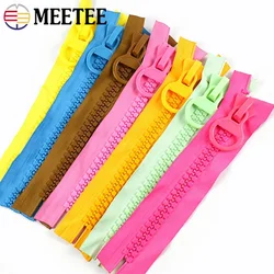 Meetee 1/2/3 pz 25cm 20 # Extra Large cerniera in resina senza chiusura infinita tasche Zips per portafoglio borse a matita Zip accessori per cucire fai da te