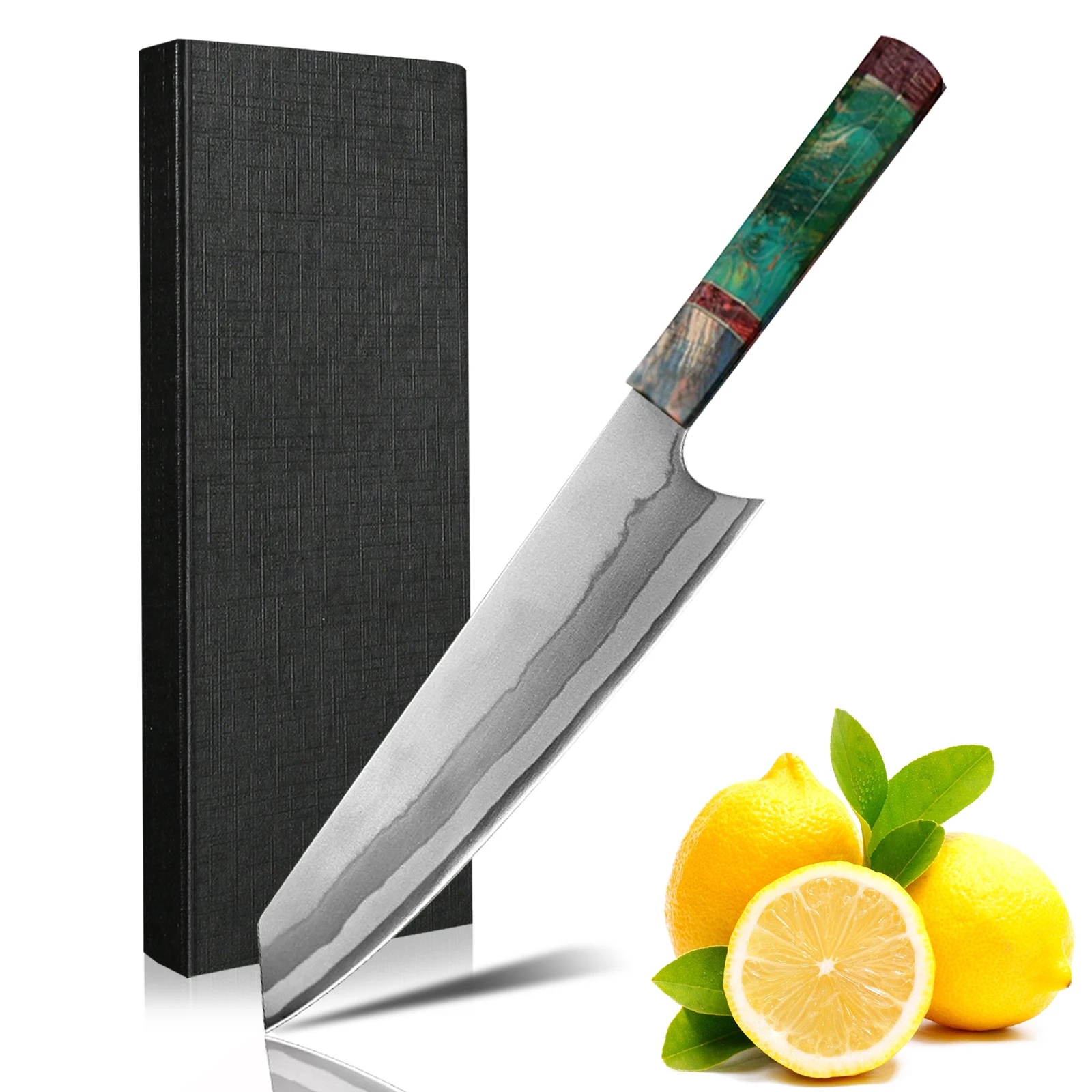 

Damascus Kitchen Knife Seiko High quality 8-inch kitchen knife with sharp cooking and cutting blades Home Chef's kitchen knife