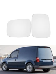 Car White Rearview Wing Mirror Glass for Volkswagen VW Caddy T5 2003-2015  Auto Heated Rear View Exterior Parts