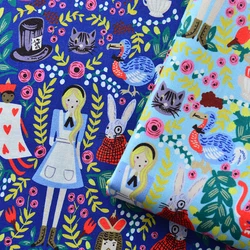 Fabric Pure Cotton Plain Weave Handmade DIY Digital Printing for Sewing Dresses by Half Meter