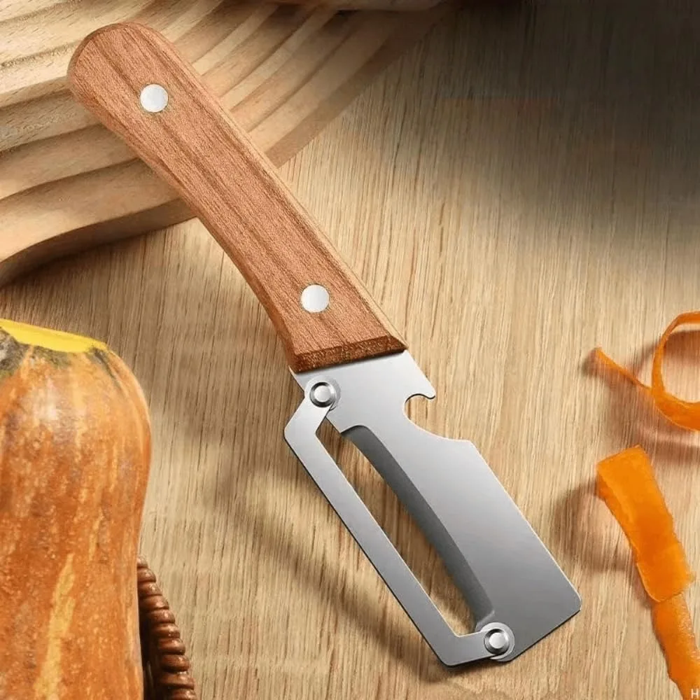 

2pcs Multi-Functional Vegetable Peeler for Kitchen,Upgrade 2 in 1multifunctional Vegetable Peeler,Multi Functional Vegetable Fruit Peeling Tools with Bottle Opener and Wooden Handle