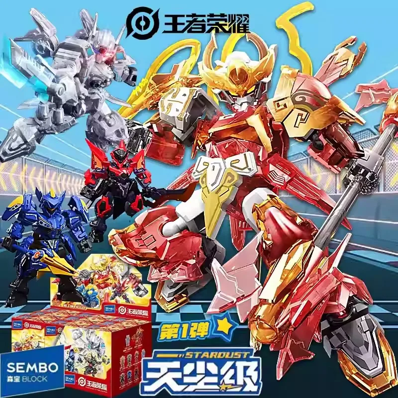 

SEMBO BLOCK King of Glory Tianchen Level 1st Blind Box Assembly Mecha Building Block Figures Toy Decorations Gifts for Boys