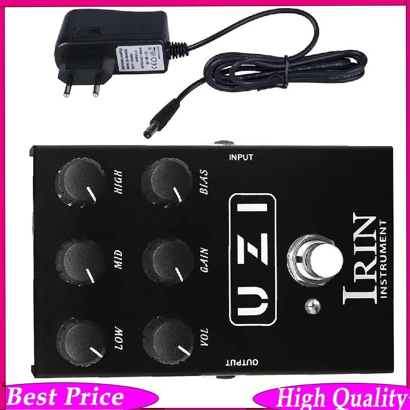 

Педаль эффектов IRIN Uzi для гитары, педаль сильного дисторшна, аксессуары для электрогитары, педаль-симулятор кабинета с вилками US/UK/AU/EU