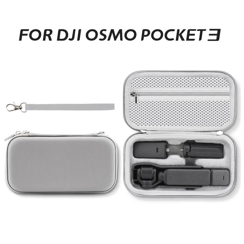 แบบพกพา Drone กระเป๋าถือป้องกันกล้องกันน้ํากระเป๋า Hard พร้อมเชือกมือสําหรับ DJI OSMO Pocket 3