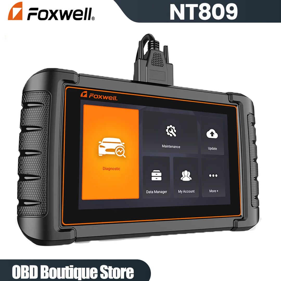 FOXWELL NT809 OBD2 Car Diagnostic Scanner Full System Active Test 30+ Reset Bi-directional Test OBD2 Automotive Scanner Tools