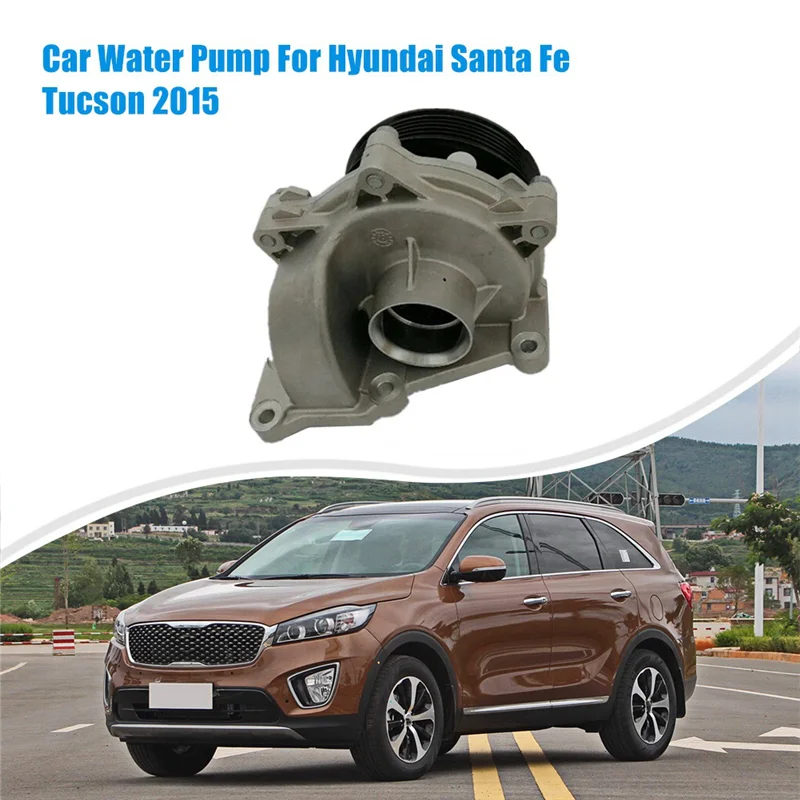 ปั๊มน้ำโลหะ AT52 รุ่น 251002F700 (25100-2F000) สำหรับรถยนต์ฮุนได ซานตาเฟ ทูซอน 2015 ดีเซล เกีย โซเรนโต้ สปอร์ตเทจ คาร์เนวิล