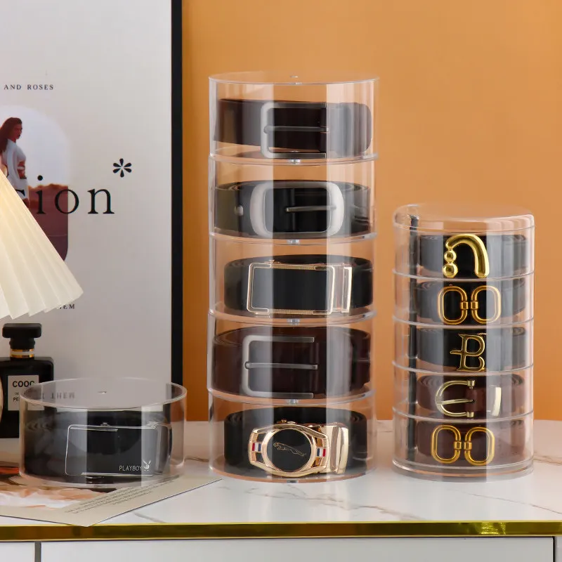 Multi Layer Clear Acrylic Jewelry Display Box For Women Belt Lipstick Earring Hair Acc Bedroom Accessory Storage Organizer